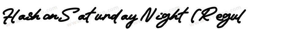 Flash on Saturday Night [Regular] Font by 7NTypes字体转换